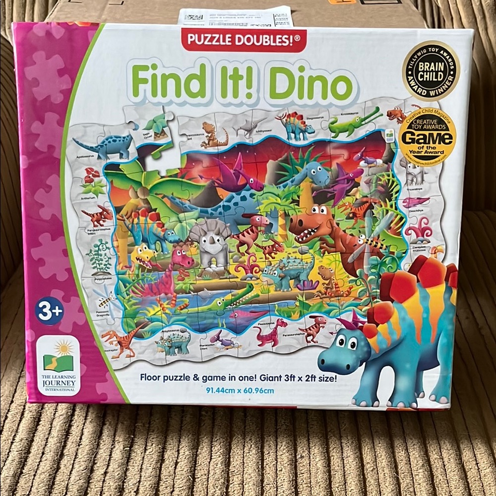 Blue and Red Dinosaur Puzzle Game